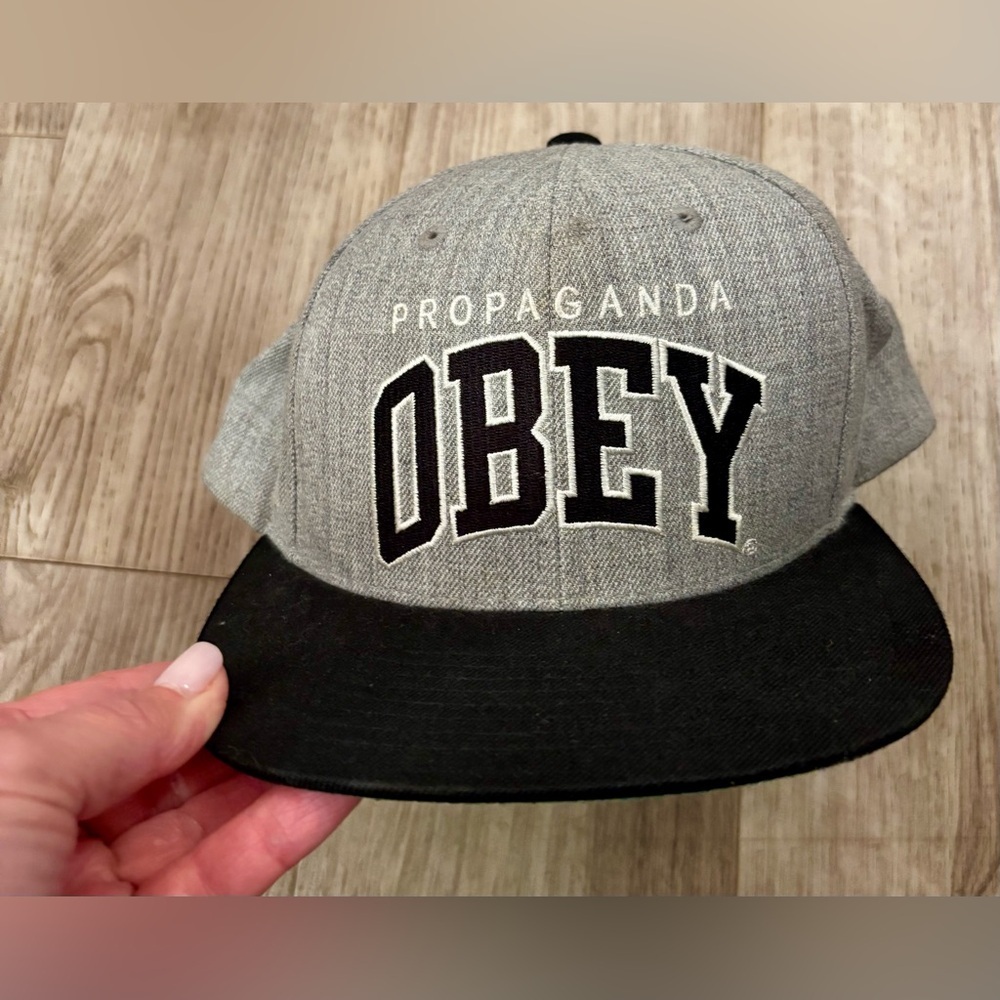 Obey Gray Wool Blend Snapback Hat - One size fits all